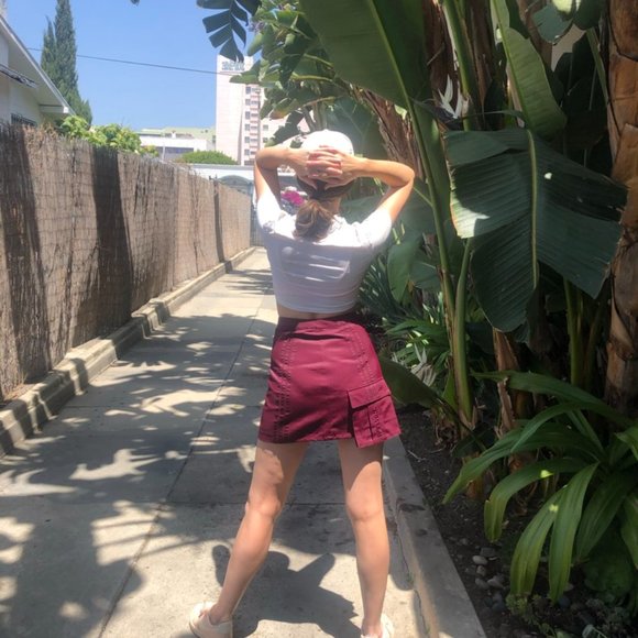 IVY PARK US 10 Adidas Maroon skirt - Picture 8 of 10